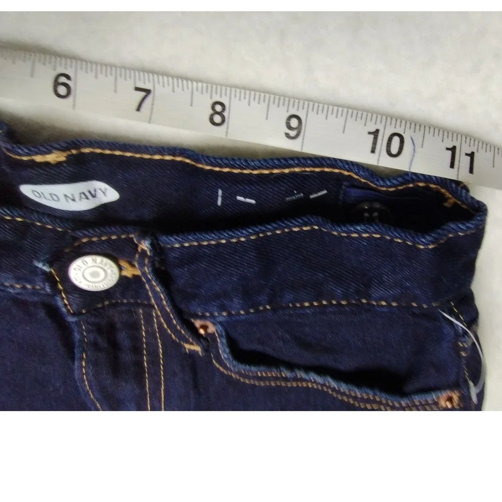 Old Navy Denim Shorts Dark Wash Frayed Hem Casual Girls Size‎ 10